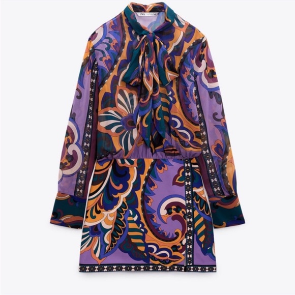 MY23 NWT BLOGGERS FAVE ZARA PUCCI DRESS - Picture 2 of 6